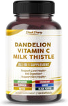 Ultra Dandelion with Milk Thistle & Vitamin C Artichoke - All-in-1 Supplement for Liver Health, Digestion & Skin Support - Made in The USA - 150 Capsules