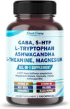 GABA, 5-HTP L-Tryptophan Ashwagandha Chamomile L-Theanine Magnesium - Made in USA