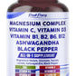 Magnesium Complex with 5-HTP, Ashwagandha, Saffron & Chamomile – Relaxation & Mood Support – 150 Capsules – Made in USA