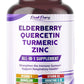 Elderberry Quercetin Turmeric Zinc - Support The Immune System, Respiratory Health - Made in The USA
