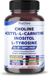 Ultra Choline, Acetyl-L-Carnitine, Inositol & L-Tyrosine – Daily Supplement for Executive Focus & Metabolic Harmony – Made in The USA – 150 Capsules