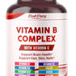 Ultra Vitamin B Complex with Vitamin C – Supports Brain Health & Promotes Healthy Hair, Skin, and Nails – High Potency B1, B2, B3, Folate, B12, Biotin, B5 & Choline - Made in The USA
