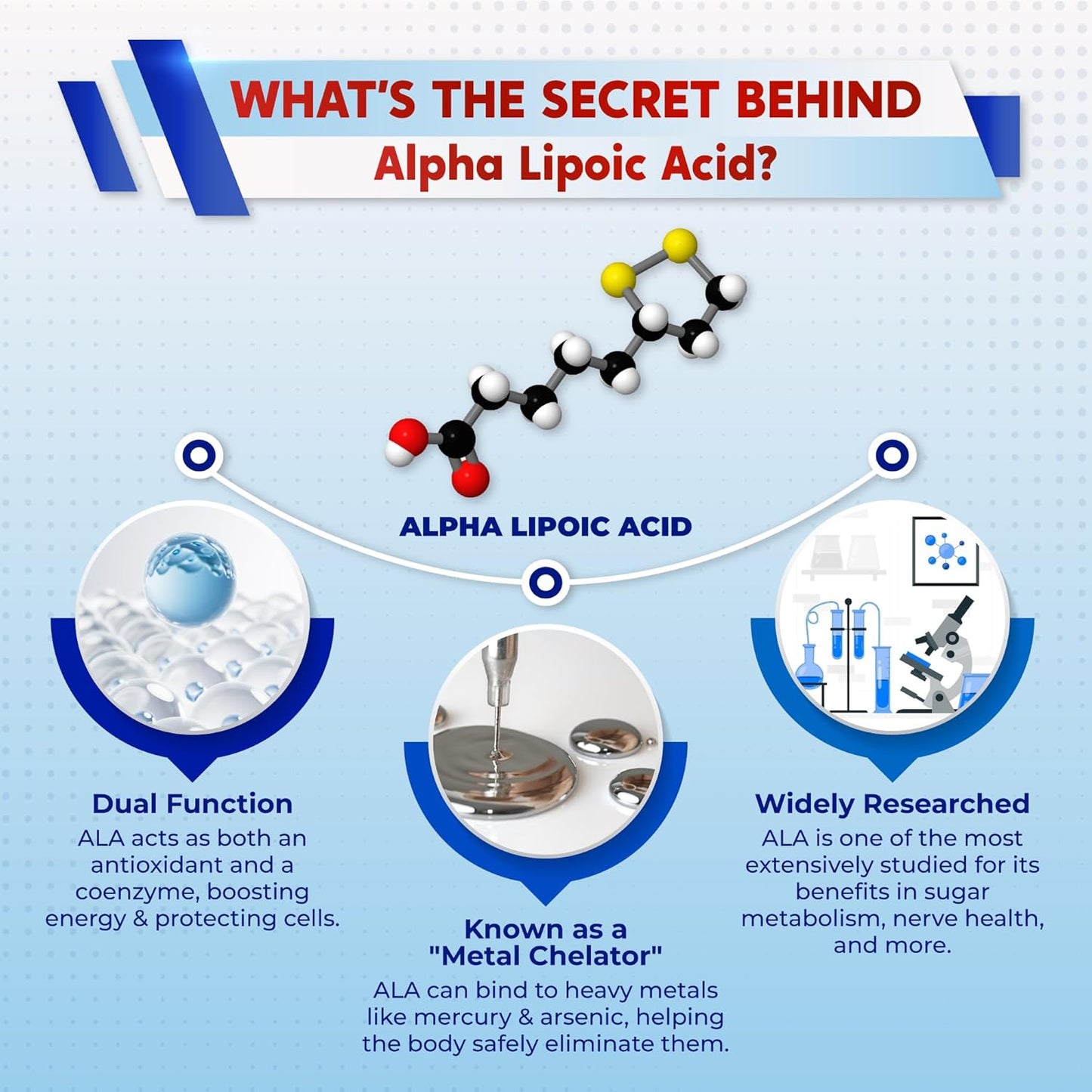 Alpha Lipoic Acid with Vitamin B1 - Supports Antioxidant Health & Healthy Metabolism - Includes Vitamin C, Acetyl-L-Carnitine, CoQ10 - Made in The USA- 150 Capsules