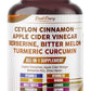 Ceylon Cinnamon Apple Cider Vinegar Berberine Bitter Melon - Made in USA