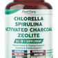 Ultra All-in-1 Chlorella, Spirulina, Activated Charcoal & Zeolite – Natural Detox, Immune & Vitality Support – Made in The USA – 150 Capsules