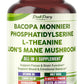 Premium Bacopa, Phosphatidylserine, L-Theanine & Lion’s Mane – All-in-1 Supplement for Focus, Brain Function & Emotional Balance – Made in The USA – 150 Capsules