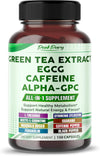 Ultra Green Tea, EGCG, Caffeine & Alpha-GPC – Natural Energy, Focus & Metabolism Support – Made in The USA – 150 Capsules