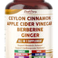 Ultra All-in-1 Ceylon Cinnamon, Apple Cider Vinegar, Berberine & Ginger – Supports Metabolic Balance & Heart Wellness – Made in The USA – 150 Capsules