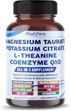 Ultra Magnesium Taurate, Potassium Citrate, L-Theanine & CoQ10 – All-in-1 Supplement for Heart, Brain & Nerve Support – Made in The USA – 150 Capsules