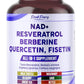 NAD+ Trans-Resveratrol Berberine Quercetin Fisetin Milk Thistle - Made in USA