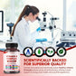 Ultra Vitamin B Complex with Vitamin C – Supports Brain Health & Promotes Healthy Hair, Skin, and Nails – High Potency B1, B2, B3, Folate, B12, Biotin, B5 & Choline - Made in The USA