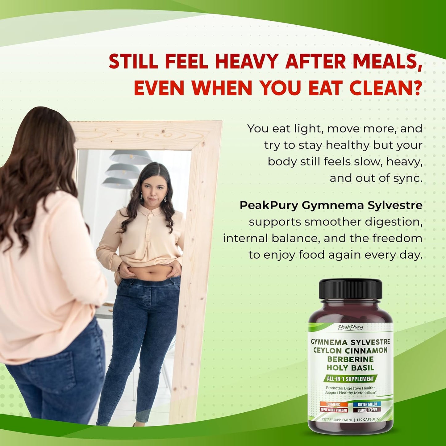 All-in-1 Gymnema Sylvestre Ceylon Cinnamon Berberine1, High Potency s for Digestive Health & Metabolism Support - Made in The USA